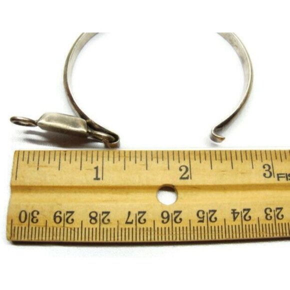 925 Hook On Bracelet Bar With Inset Black Onyx Bangle Style Sterling Silver - Picture 9 of 11